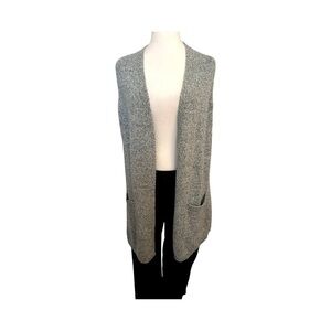 Loft outlet long vest cardigan sweater- petite medium